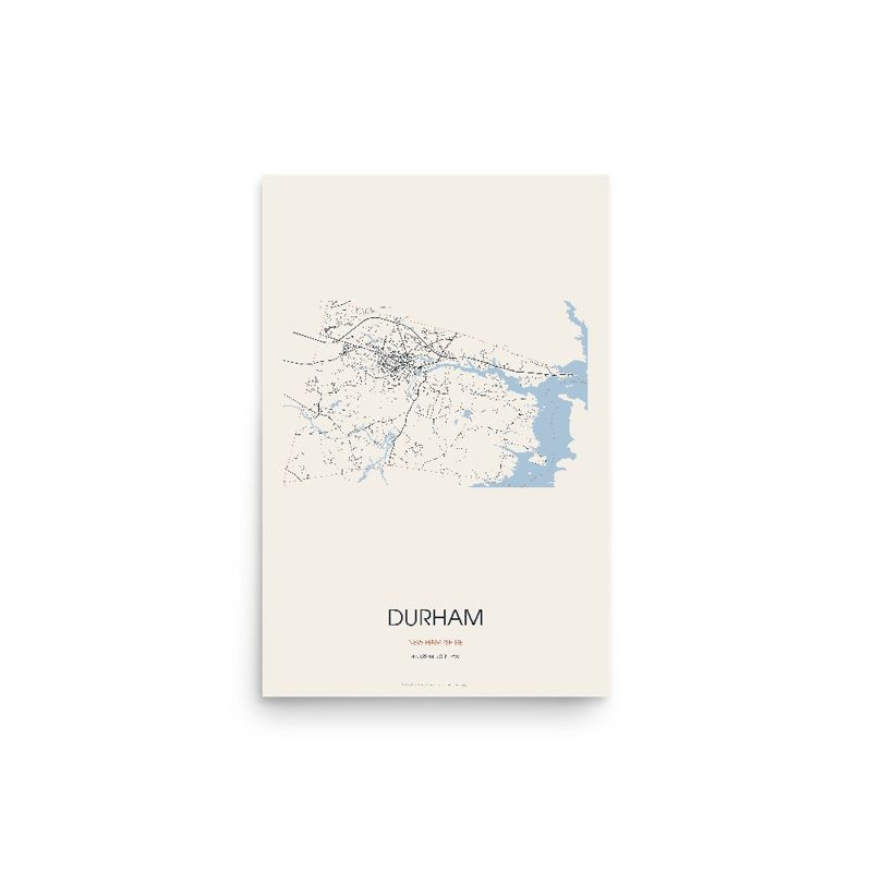 Durham Street Map Poster · Linen