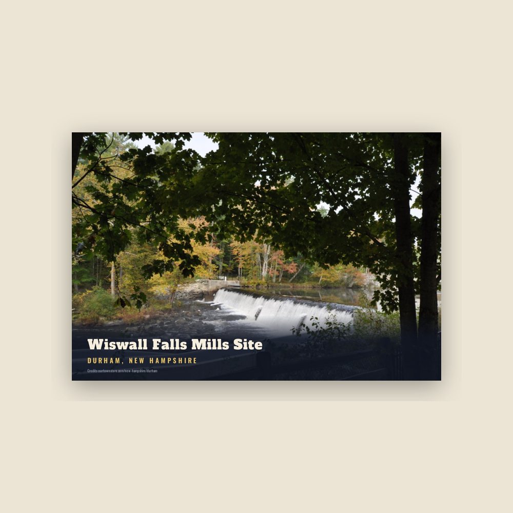 Durham Wiswall Falls Mills Site Postcard