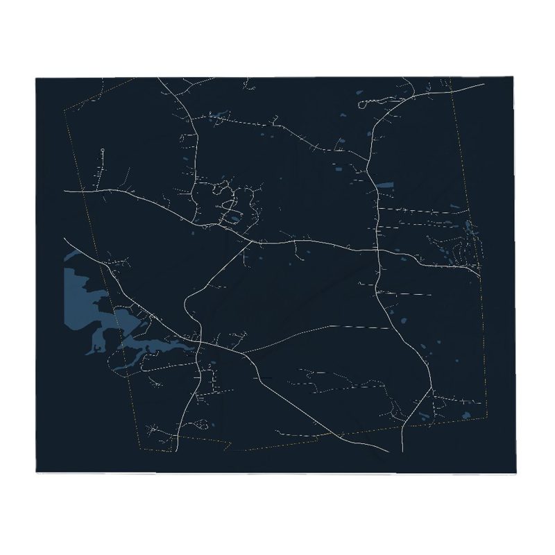 East Kingston Street Map Throw Blanket