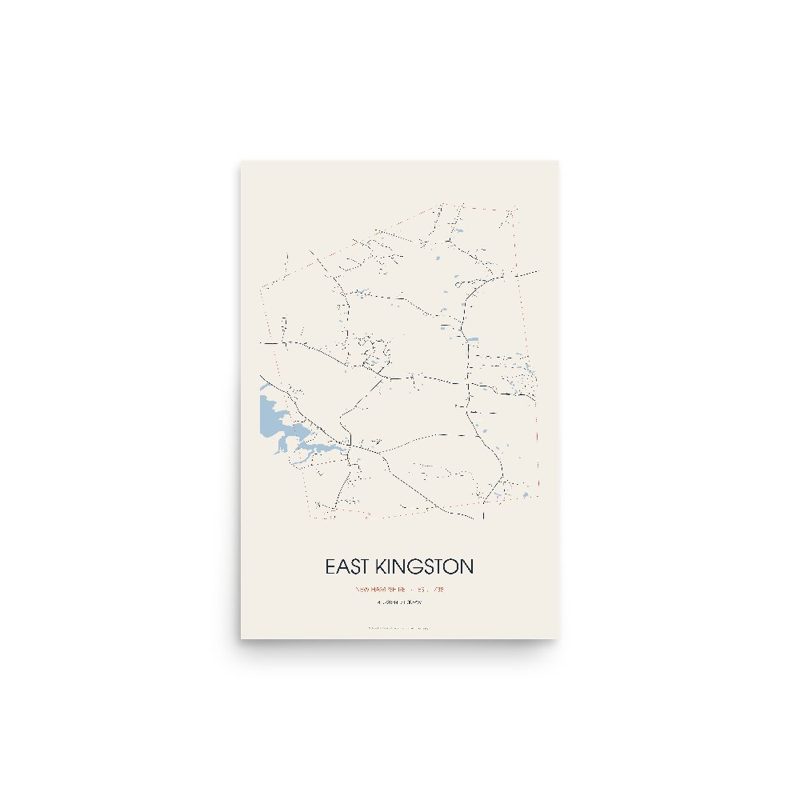 East Kingston Street Map Poster · Linen
