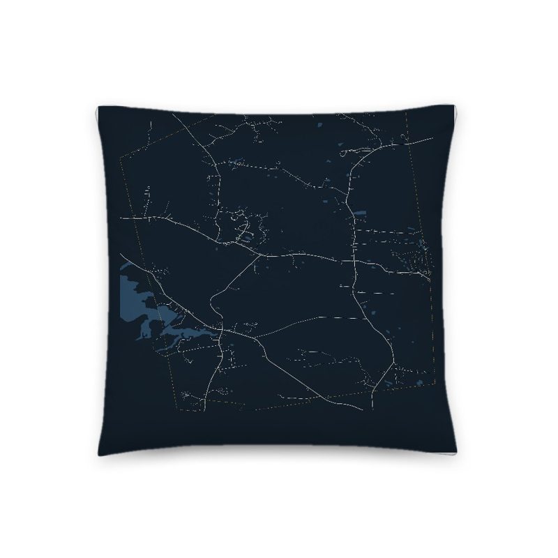 East Kingston Map Throw Pillow