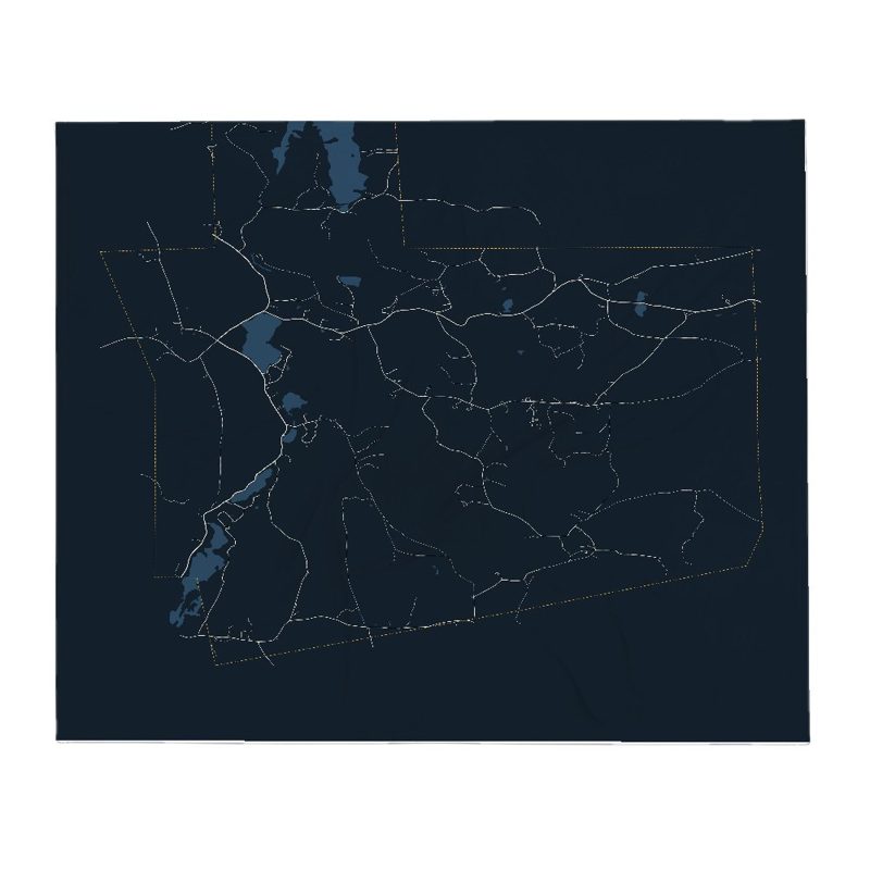 Eaton Street Map Throw Blanket
