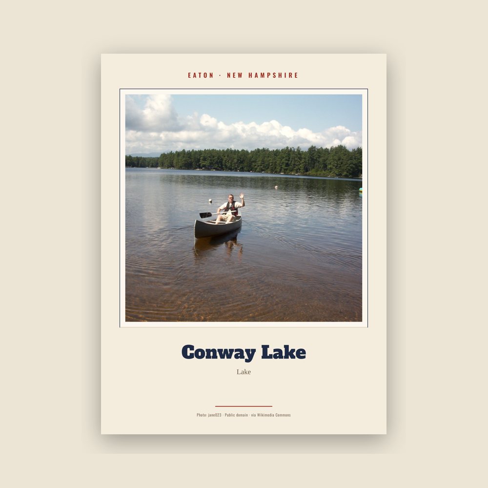 Eaton Conway Lake Landmark Print