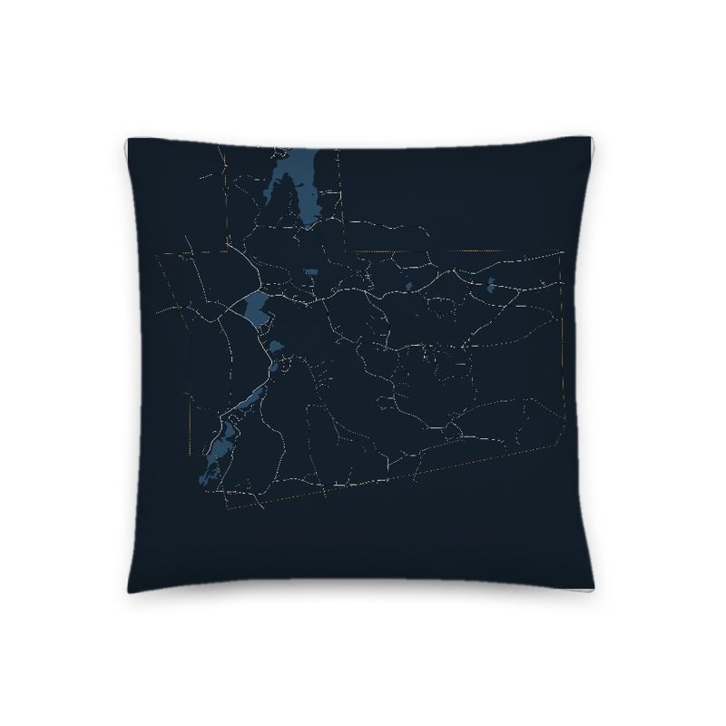 Eaton Map Throw Pillow