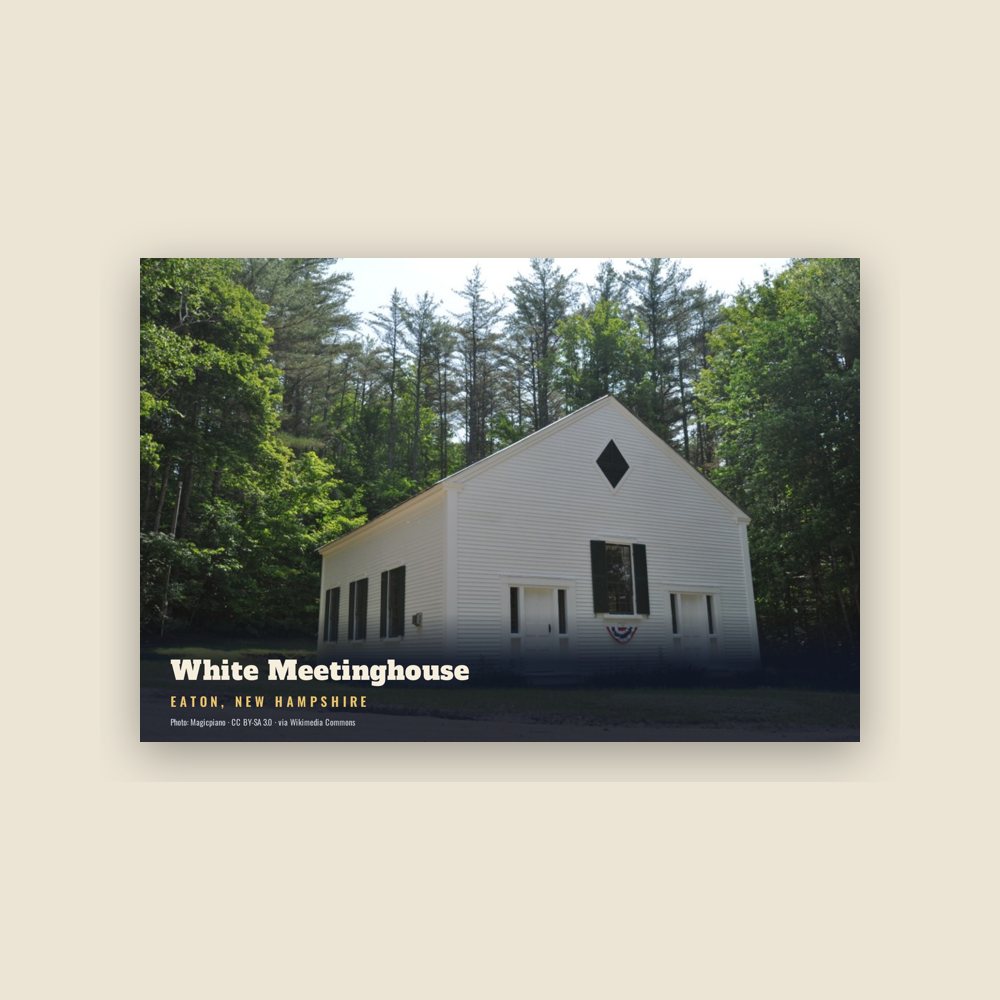 Eaton White Meetinghouse Postcard