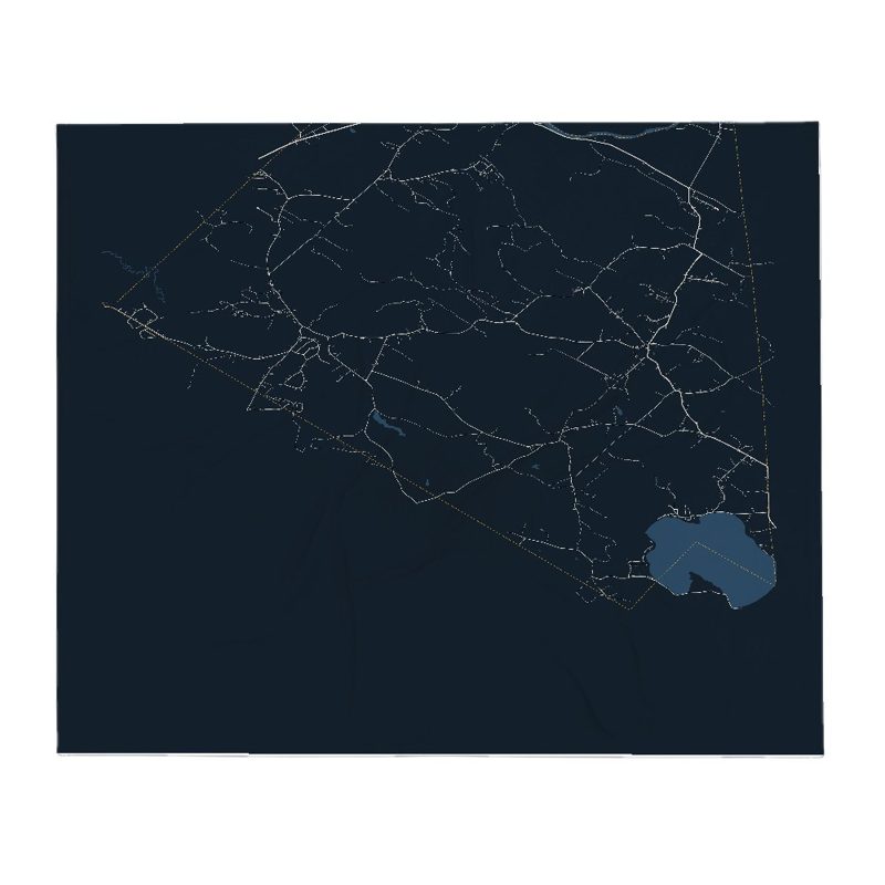 Effingham Street Map Throw Blanket