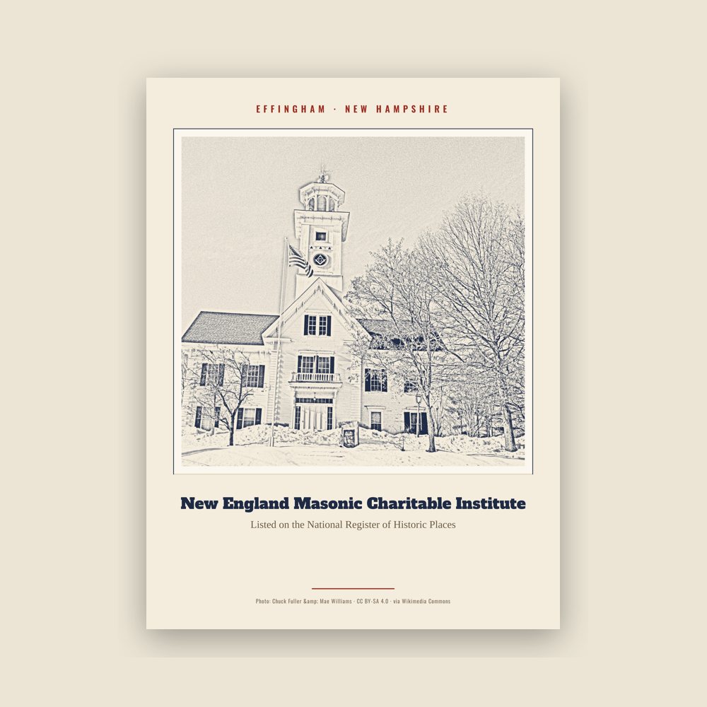 Effingham New England Masonic Charitable Institute Landmark Print