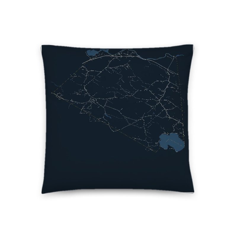 Effingham Map Throw Pillow
