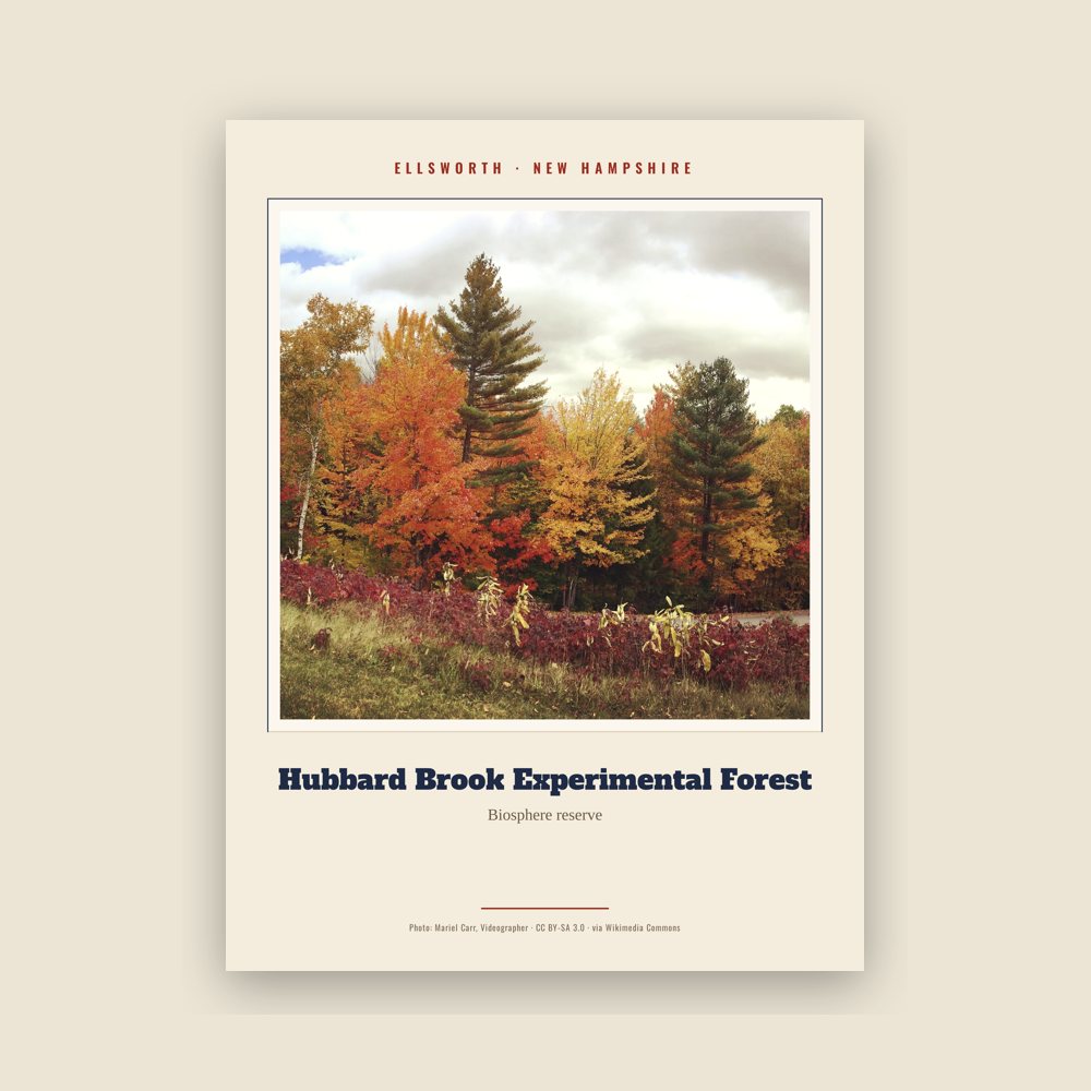Ellsworth Hubbard Brook Experimental Forest Landmark Print