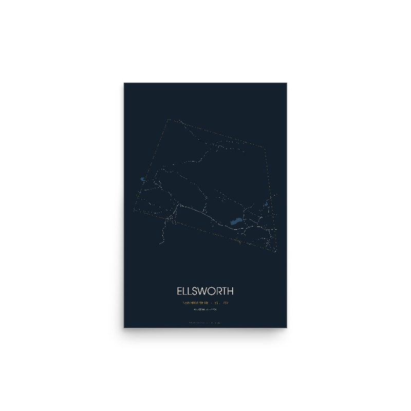 Ellsworth Street Map Poster · Midnight