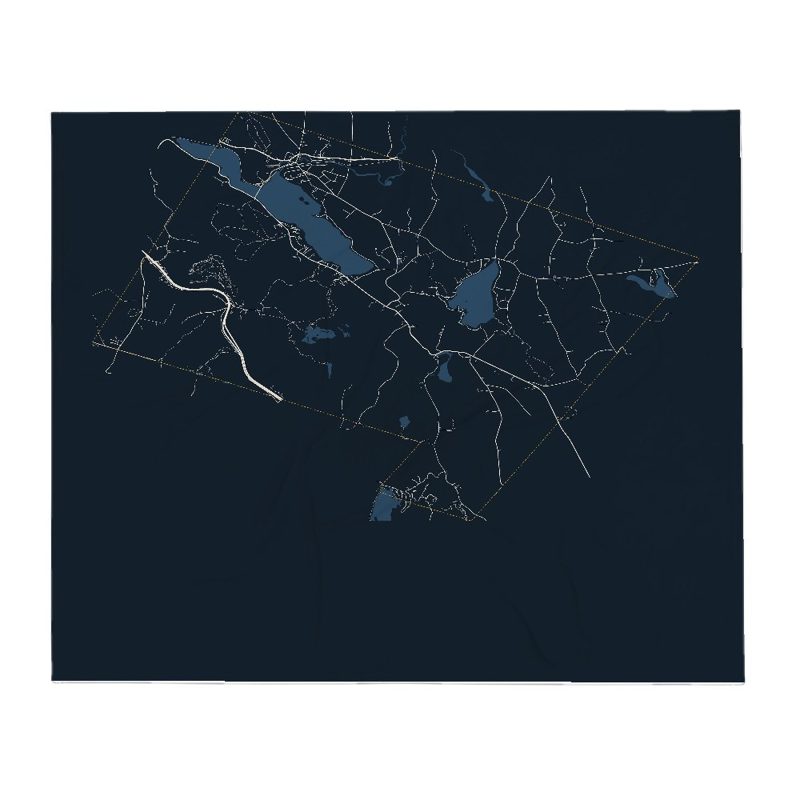 Enfield Street Map Throw Blanket