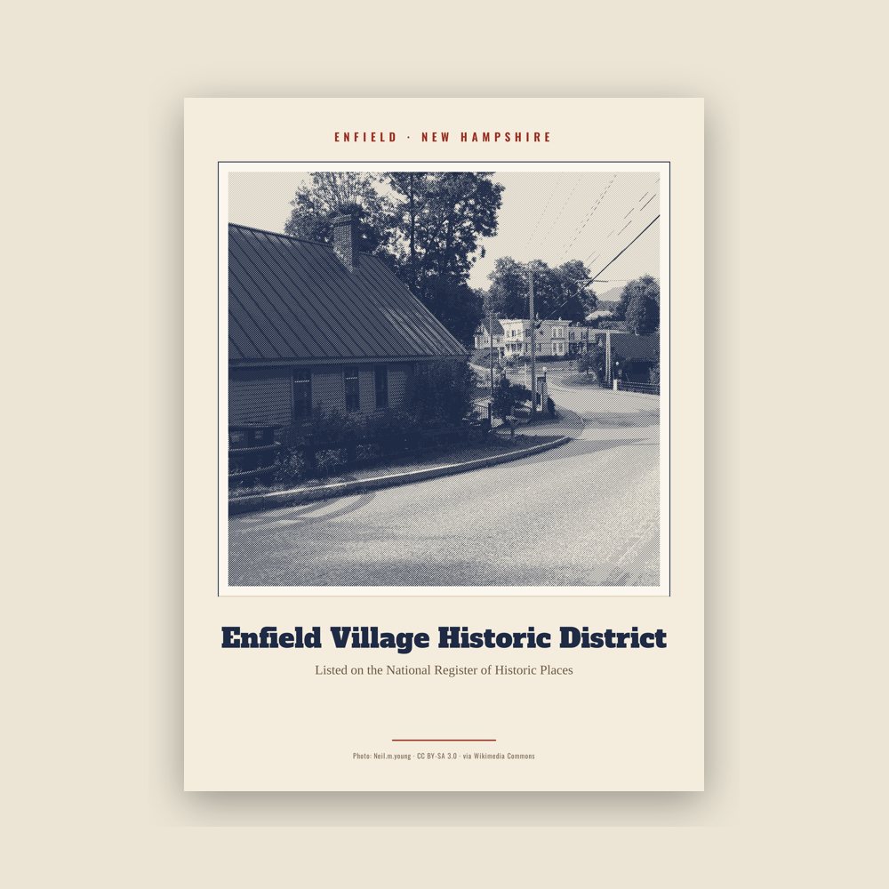 Enfield Enfield Village Historic District Landmark Print