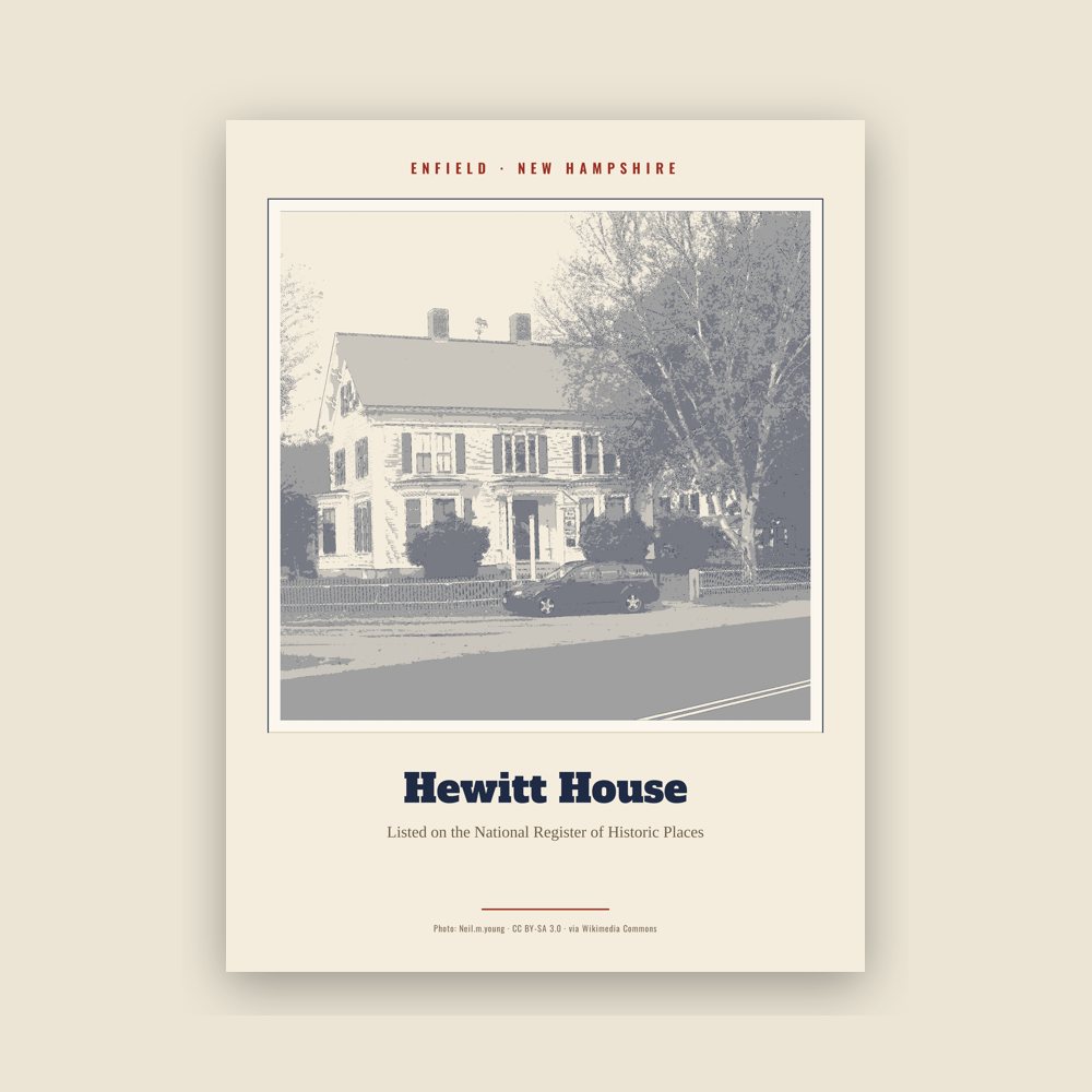 Enfield Hewitt House Landmark Print