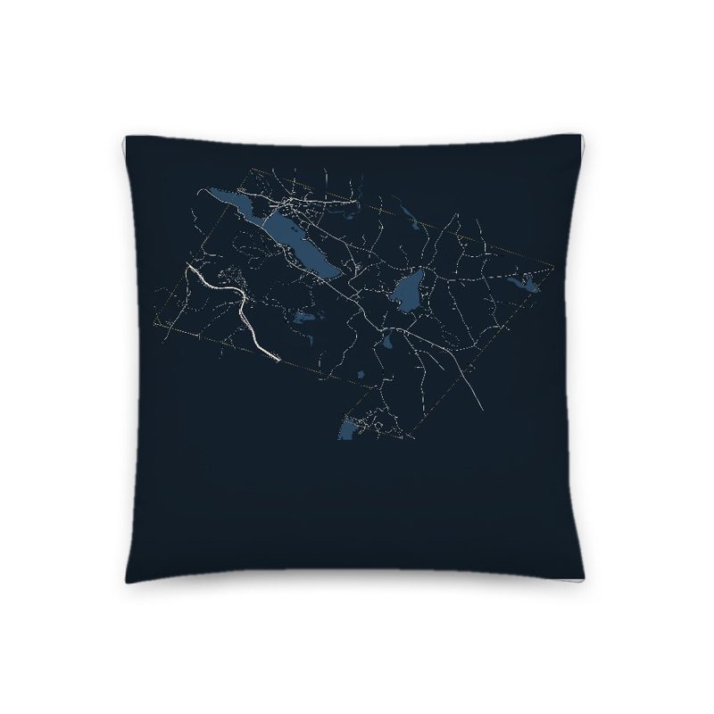 Enfield Map Throw Pillow
