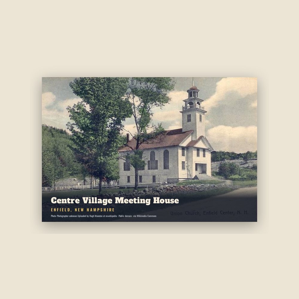 Enfield Centre Village Meeting House Postcard