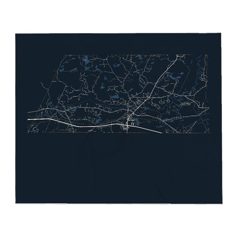Epping Street Map Throw Blanket