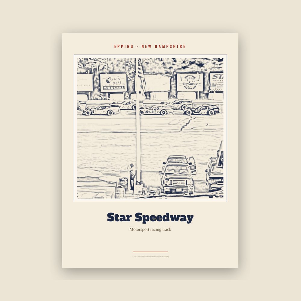 Epping Star Speedway Landmark Print