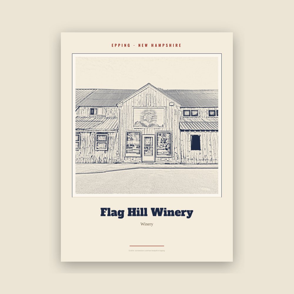 Epping Flag Hill Winery Landmark Print