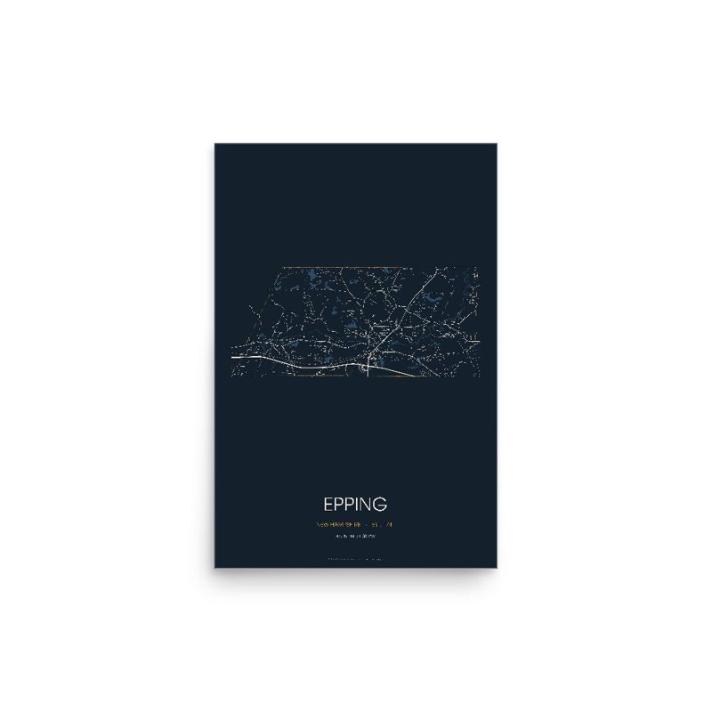 Epping Street Map Poster · Midnight