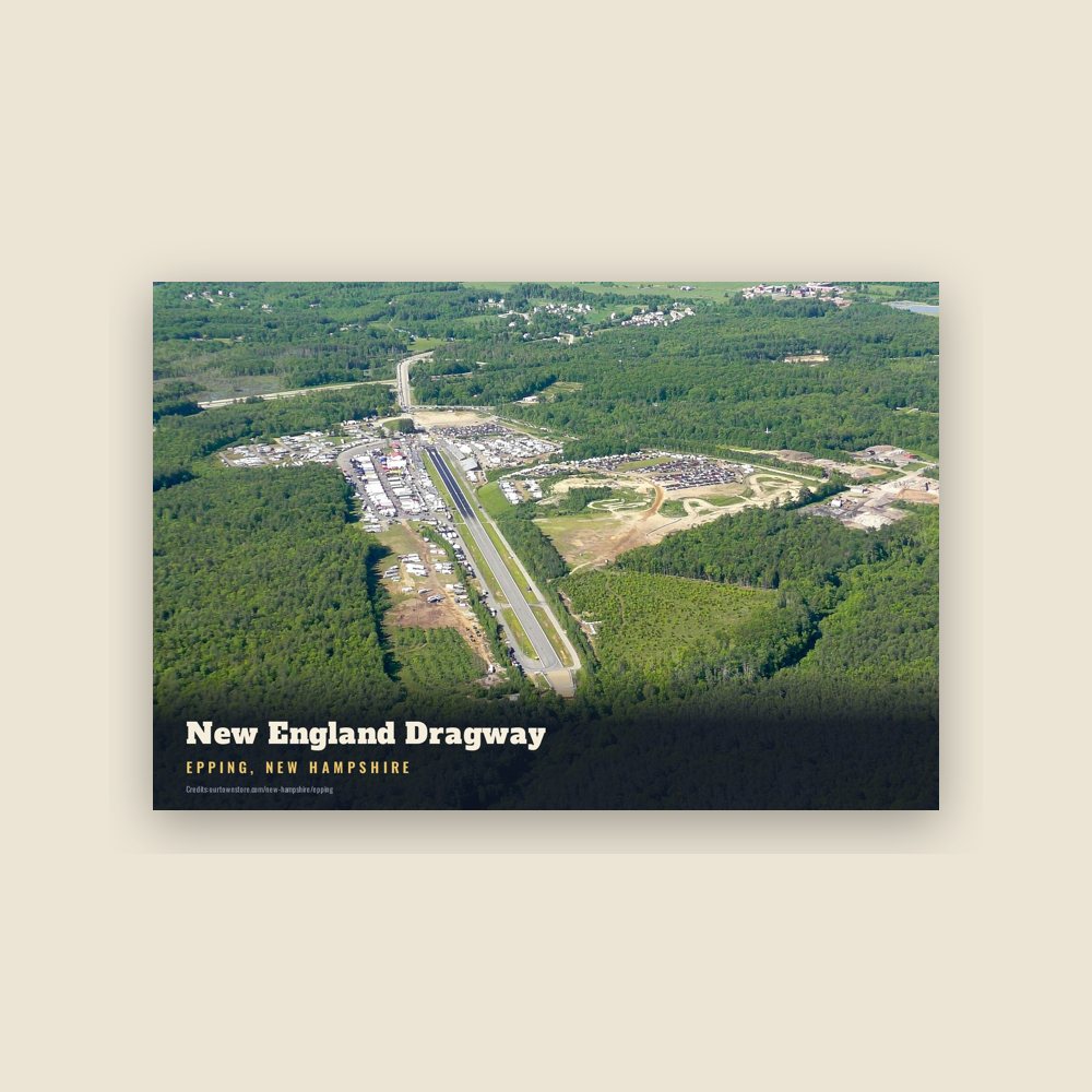 Epping New England Dragway Postcard