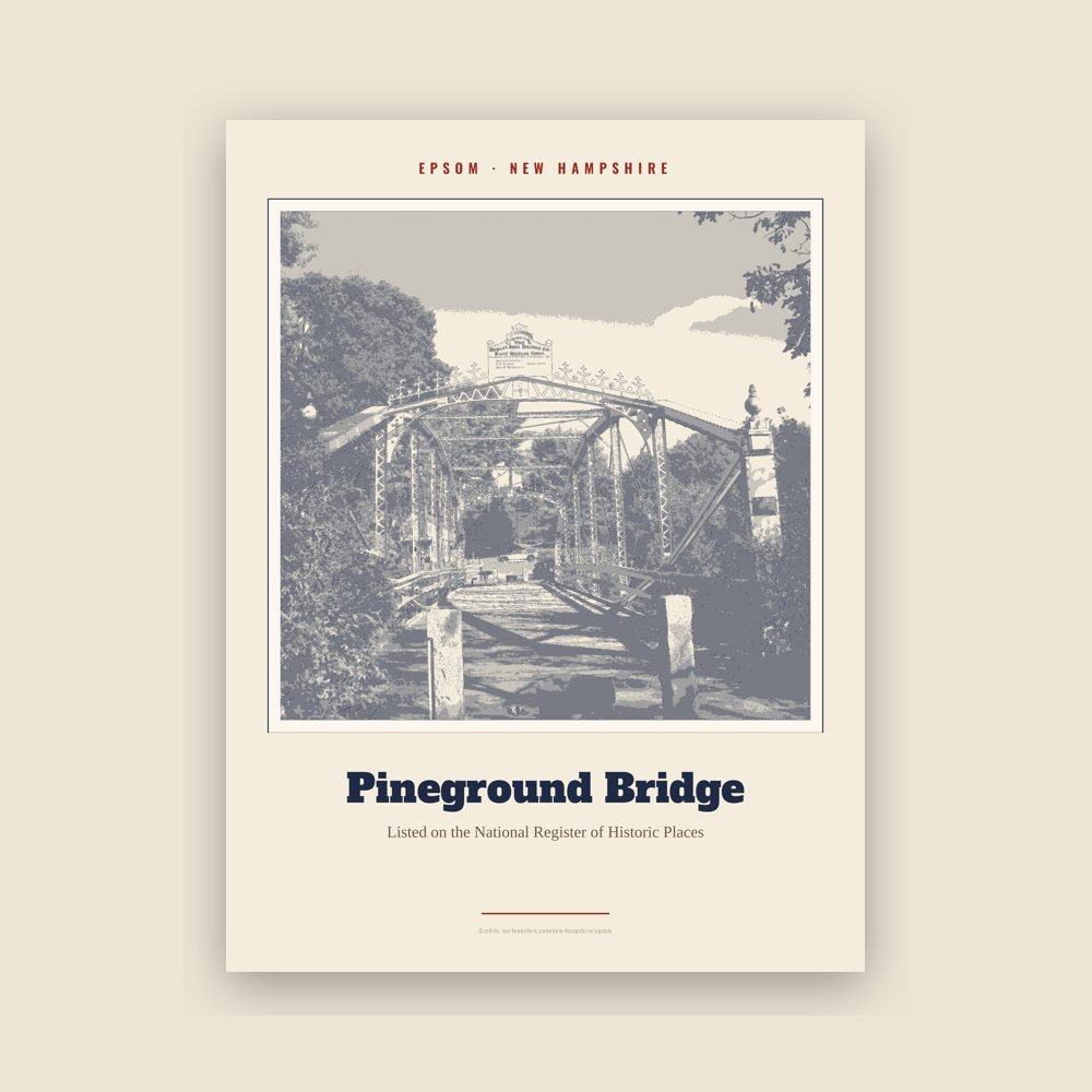Epsom Pineground Bridge Landmark Print
