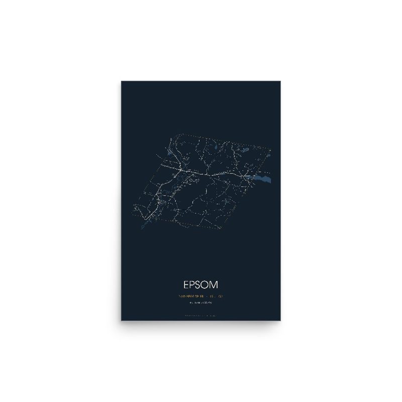 Epsom Street Map Poster · Midnight