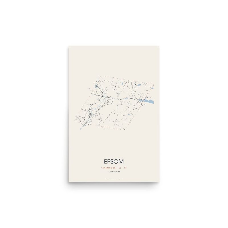 Epsom Street Map Poster · Linen