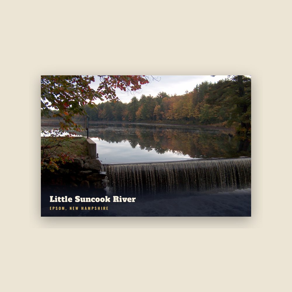 Epsom Little Suncook River Postcard