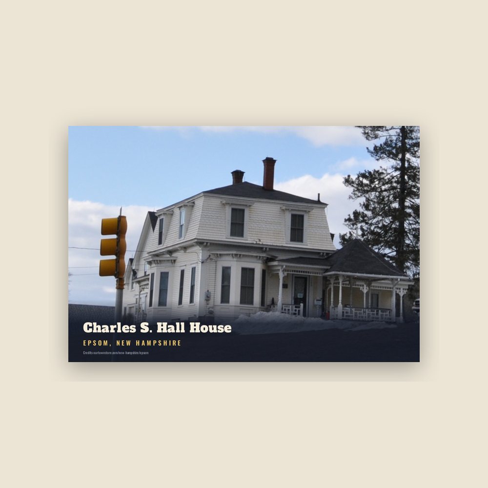 Epsom Charles S. Hall House Postcard