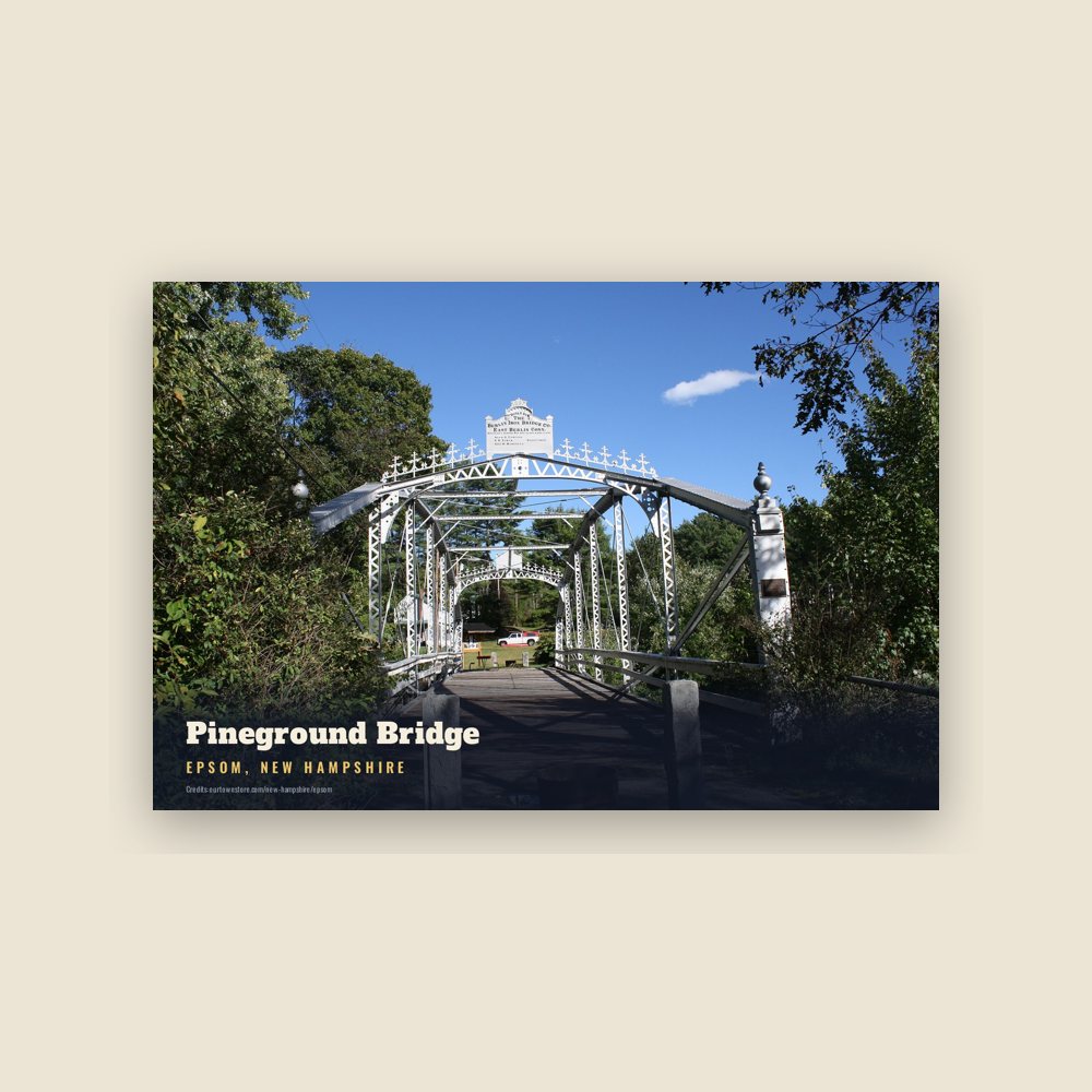 Epsom Pineground Bridge Postcard