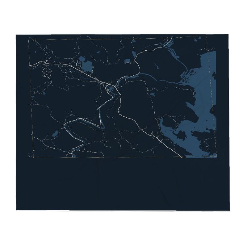 Errol Street Map Throw Blanket