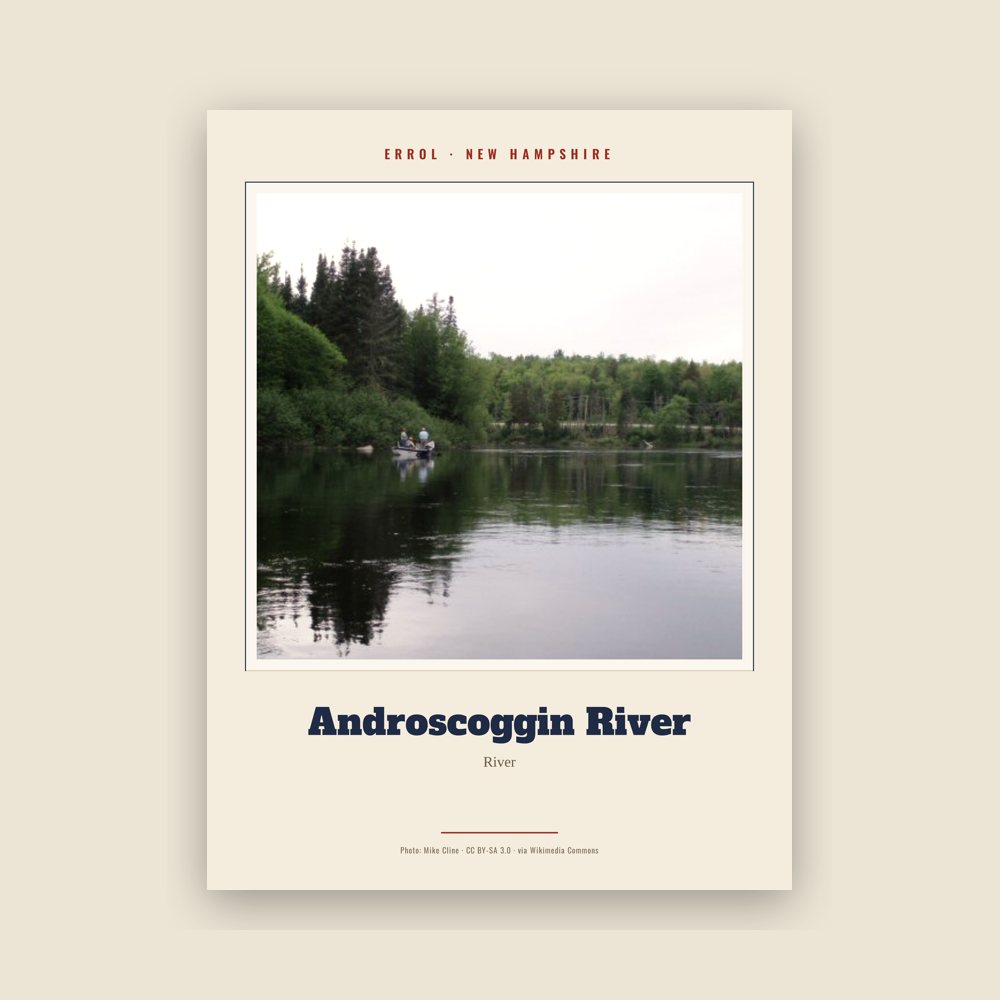 Errol Androscoggin River Landmark Print
