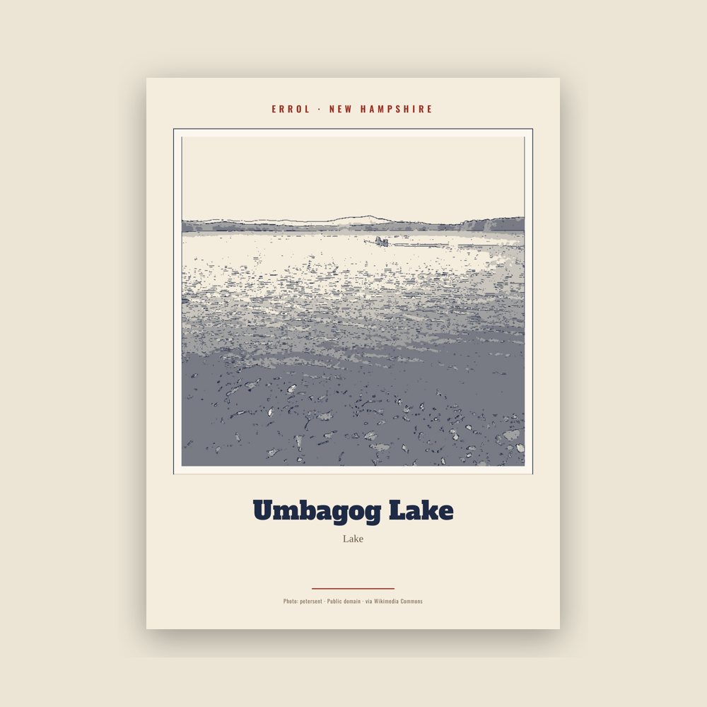 Errol Umbagog Lake Landmark Print