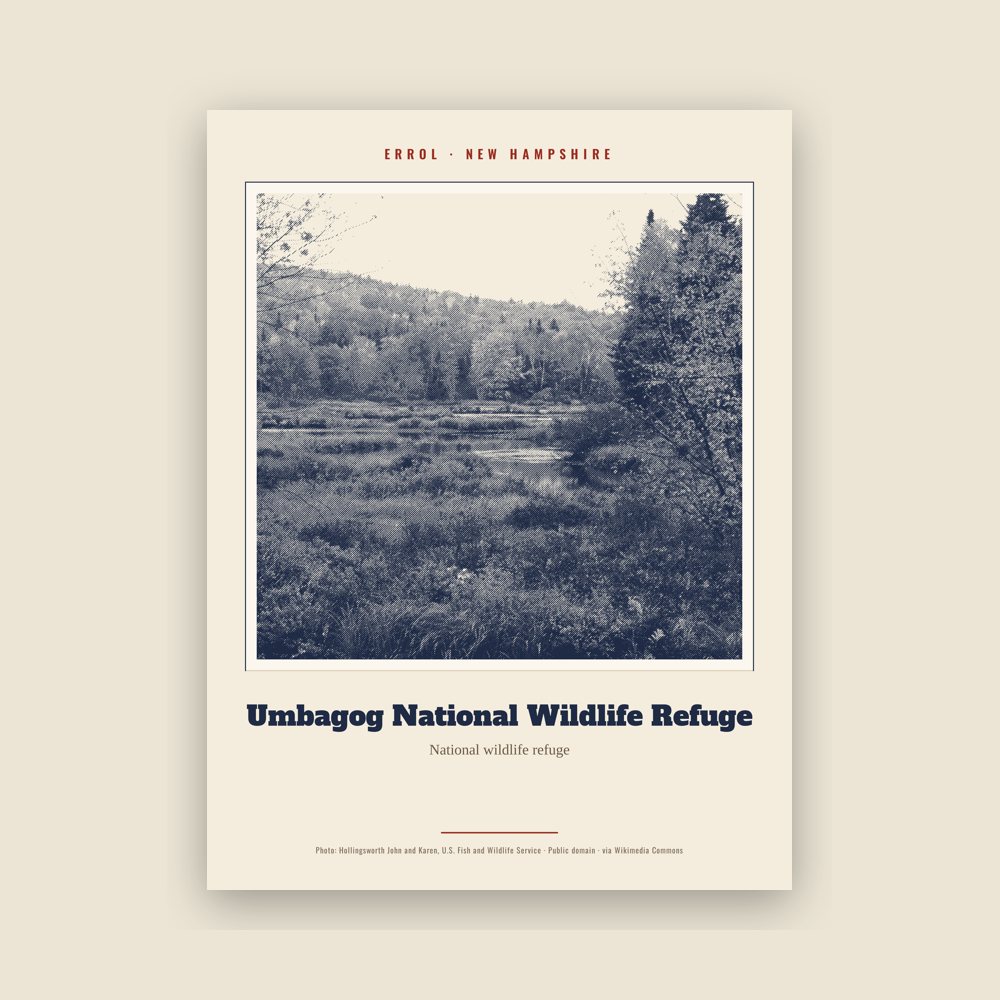 Errol Umbagog National Wildlife Refuge Landmark Print
