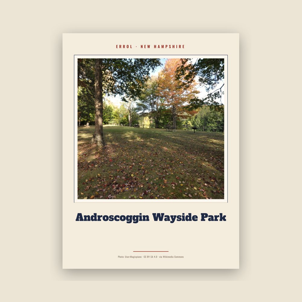 Errol Androscoggin Wayside Park Landmark Print