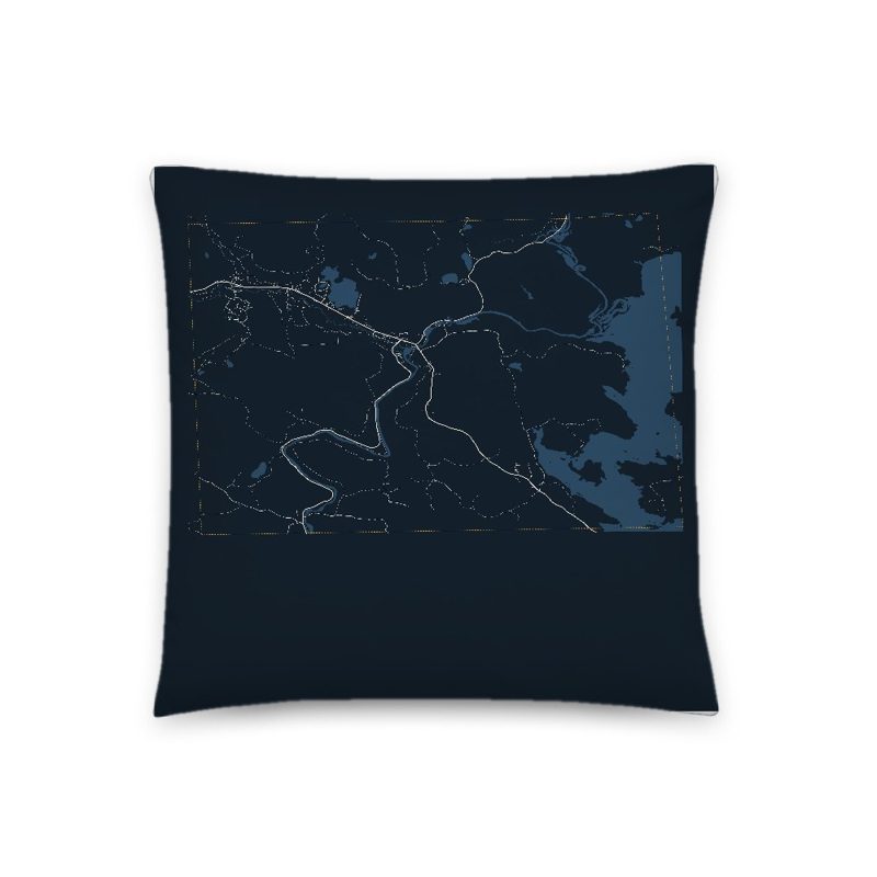 Errol Map Throw Pillow
