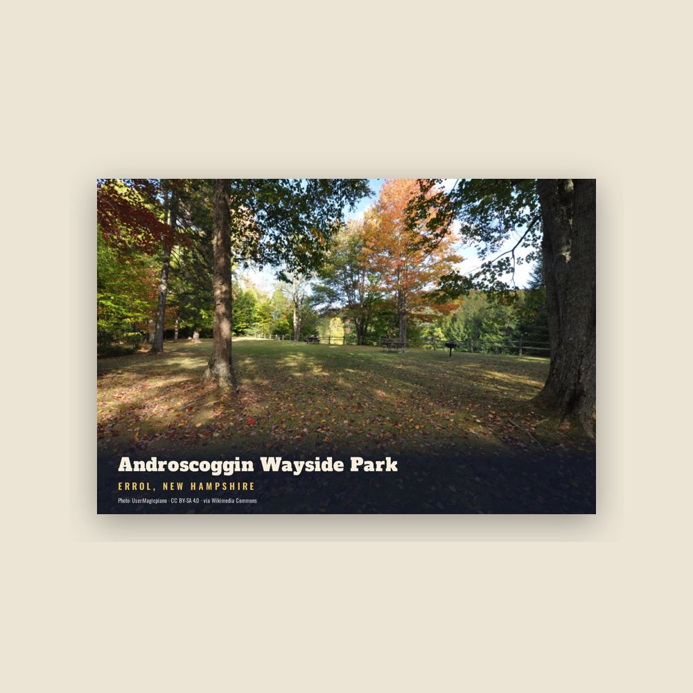 Errol Androscoggin Wayside Park Postcard