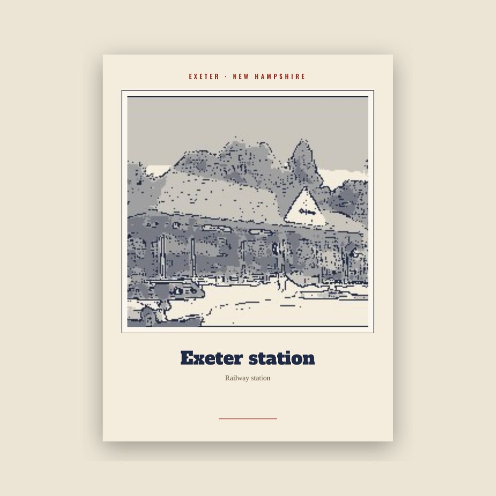 Exeter Exeter station Landmark Print