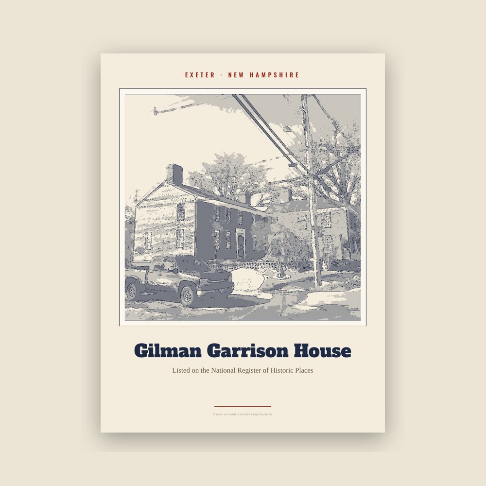 Exeter Gilman Garrison House Landmark Print