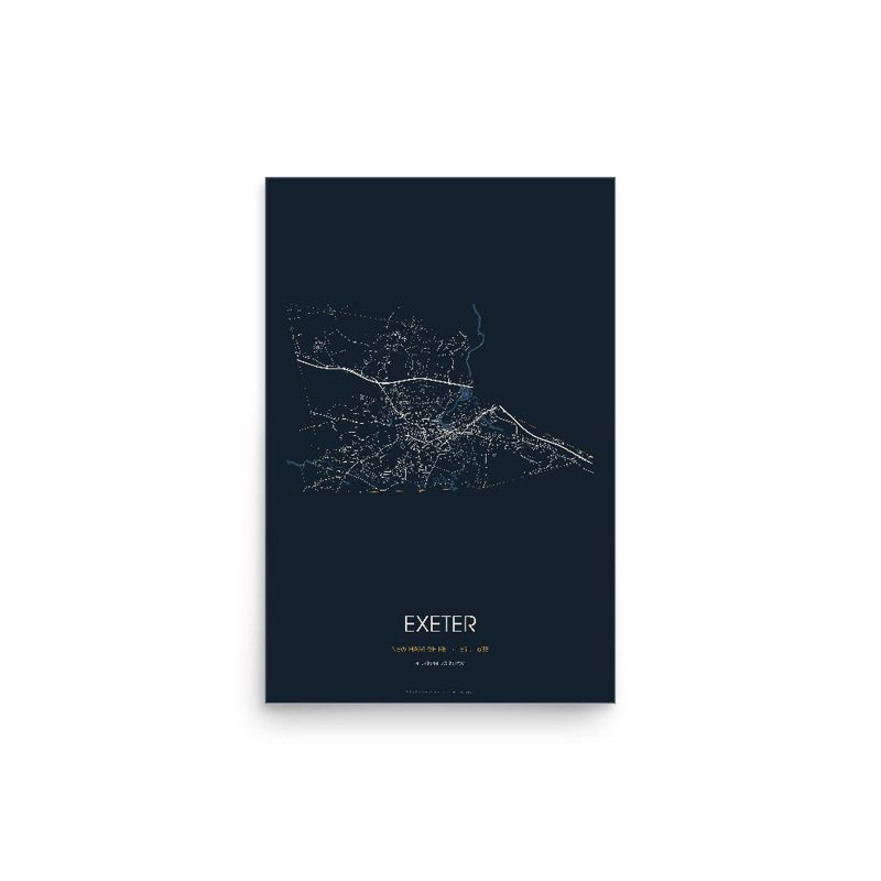 Exeter Street Map Poster · Midnight