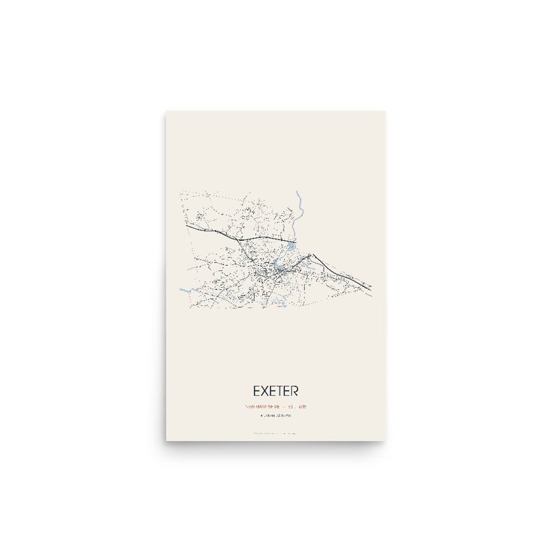 Exeter Street Map Poster · Linen