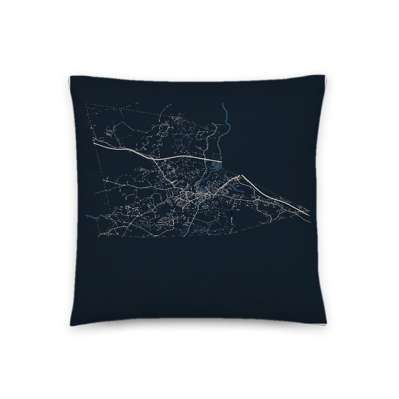 Exeter Map Throw Pillow