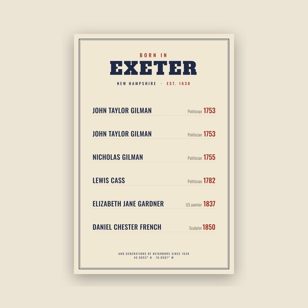 Exeter “Born In” Poster