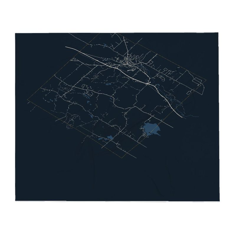 Farmington Street Map Throw Blanket