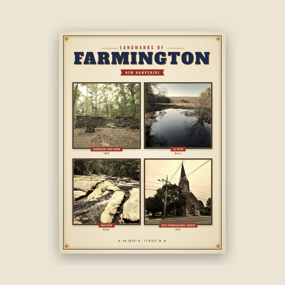 Farmington Landmarks Photo Poster