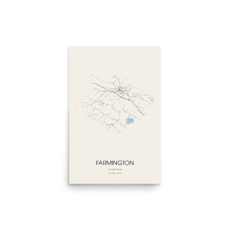 Farmington Street Map Poster · Linen