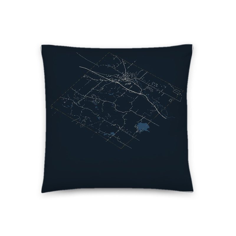 Farmington Map Throw Pillow