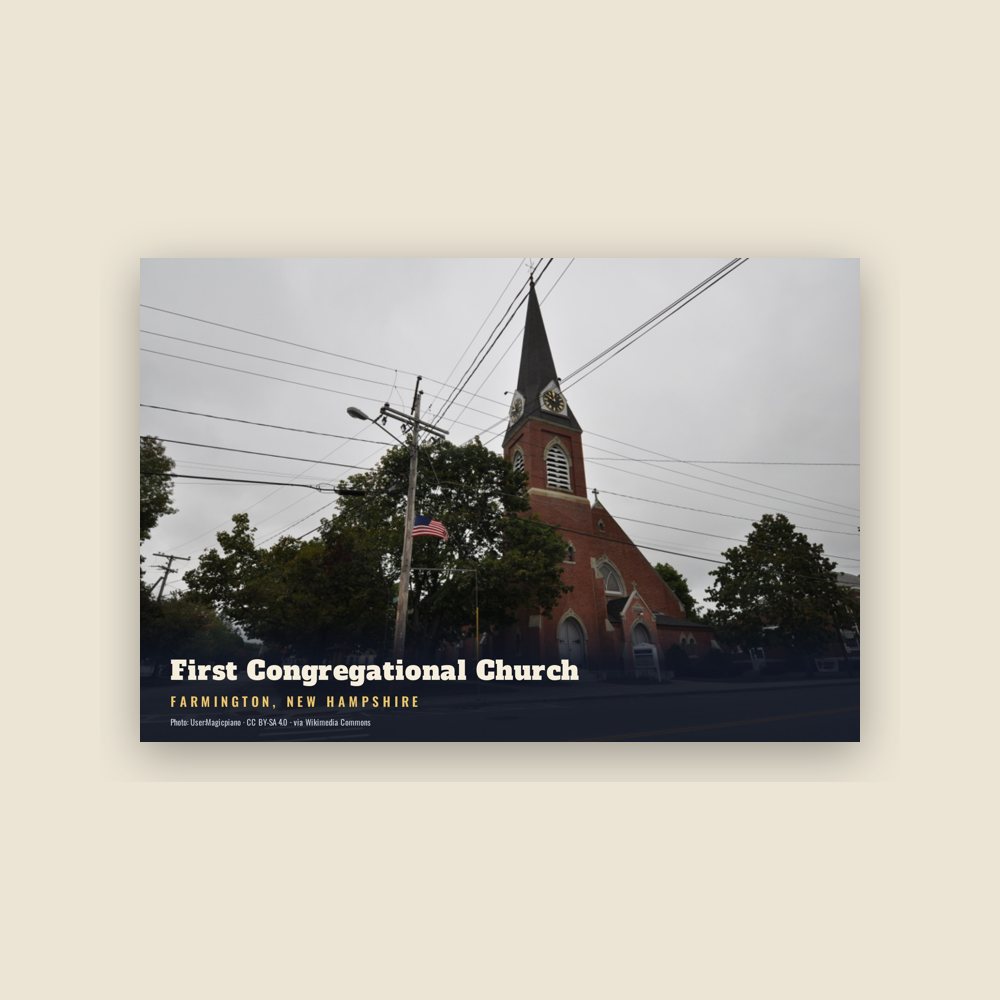 Farmington First Congregational Church Postcard