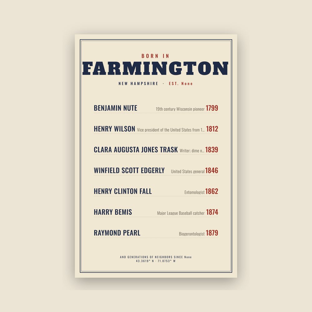 Farmington “Born In” Poster