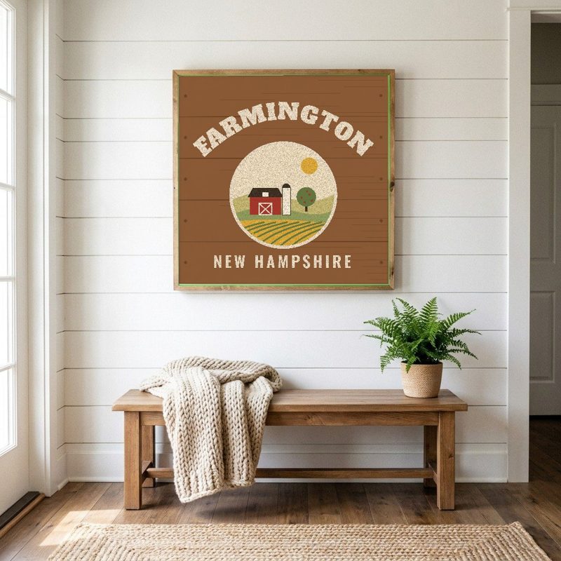Farmington Hometown Wood Sign